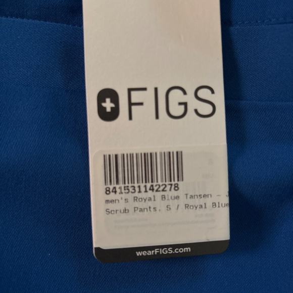 FIGS royal blue tansen scrub pants- men’s size S NEW - Picture 2 of 2